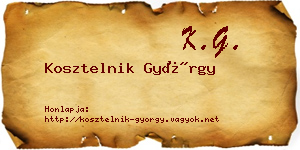 Kosztelnik György névjegykártya